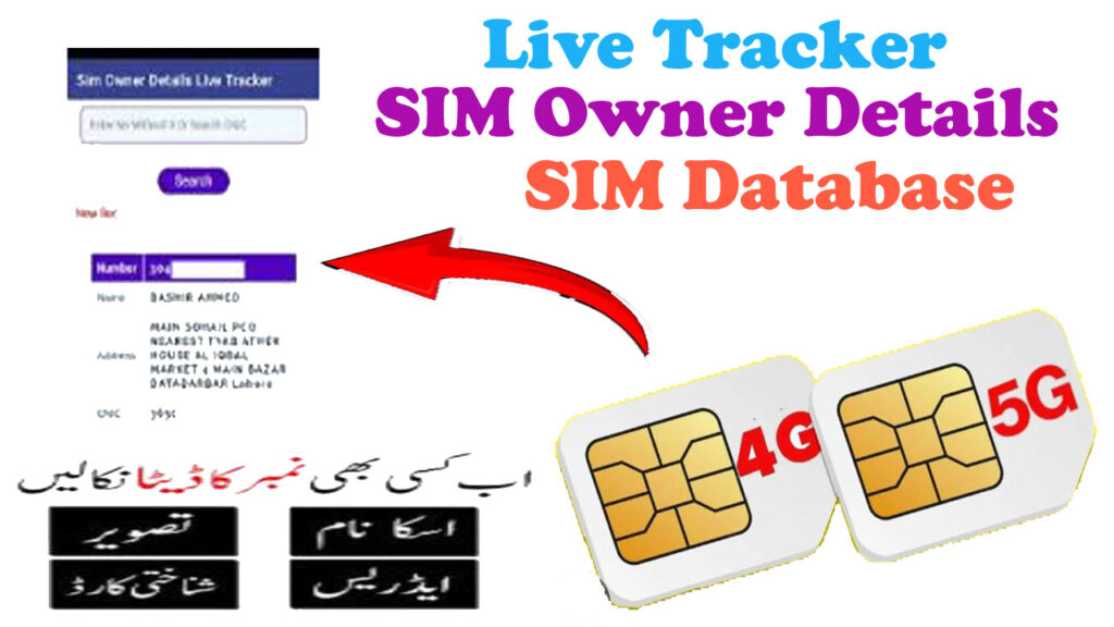 Live Tracker SIM Owner Details SIM Database