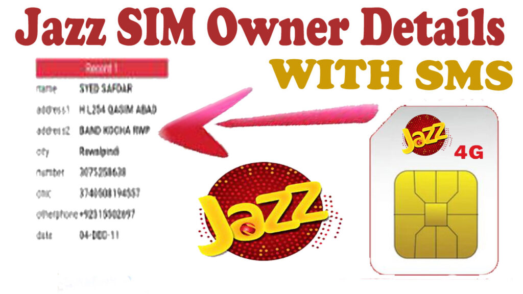 Check Jazz SIM Owner Data Via SMS